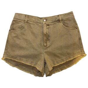 YFB Young Fabulous & Broke High-Waisted Shorts in Camel - Size L